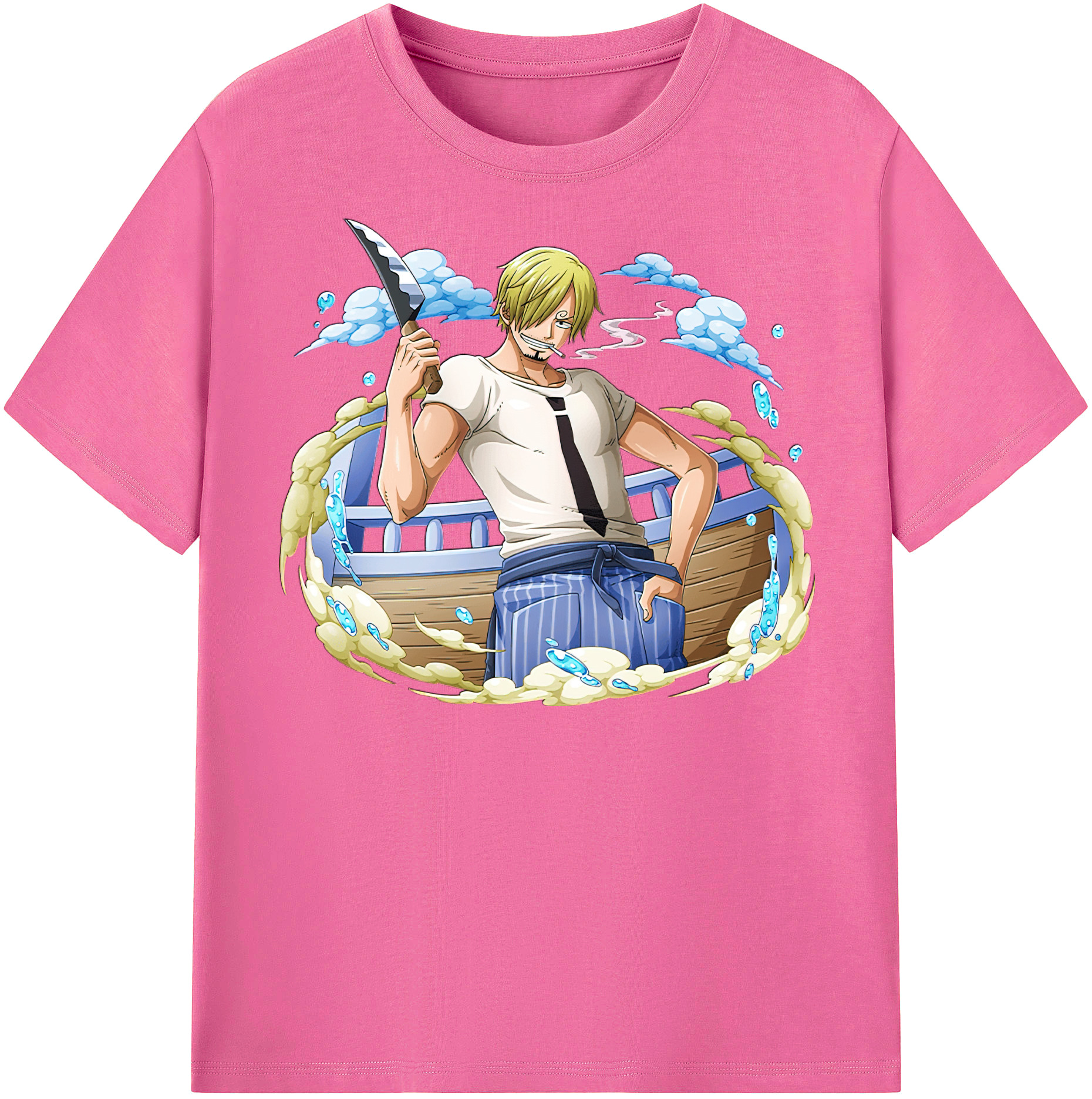 （画像用） ワンピース サンジ ONE PIECE Sanji レディースカジュアルプリントTシャツ（綿100％）